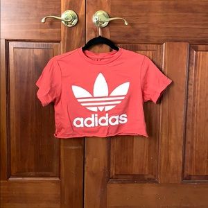 cropped adidas tee shirt